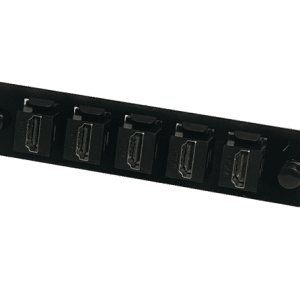 HDMI FSP Sub Panel With 5 HDMI Female, Unshielded, Female to Female Couplers