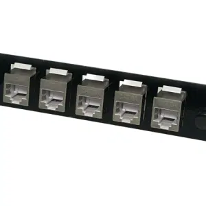 Cat6a FSP Sub Panel With 5 Cat6a RJ45 Female, Shielded, Female to Female Couplers